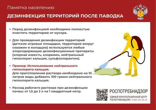 Дезинфекция территорий после паводка